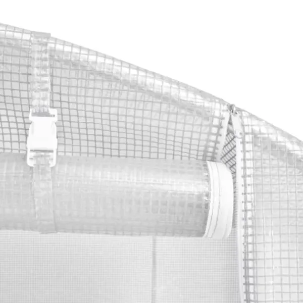 vidaXL Drivhus^drivhus med stålstel 18 m² 6x3x2 m hvid - Drivhuse