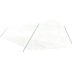 Discount drivhus med stålstel 30 m² 10x3x2 m hvid - Drivhuse Drivhus