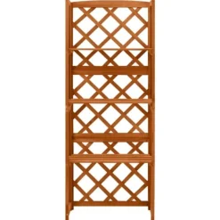 Outlet espalier med hylder 55x30x140 cm massivt grantræ - Havebuer, espalierer & pergolaer Buer, Spalier, Lysthuse Uden Tag