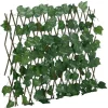 vidaXL Buer, Spalier, Lysthuse Uden Tag^espalier med kunstige vinblade 190x60 cm udvidelig grøn - Havehegn