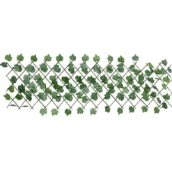vidaXL Buer, Spalier, Lysthuse Uden Tag^espalier med kunstige vinblade 190x60 cm udvidelig grøn - Havehegn