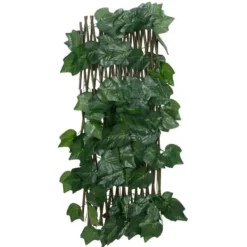 vidaXL Buer, Spalier, Lysthuse Uden Tag^espalier med kunstige vinblade 190x60 cm udvidelig grøn - Havehegn
