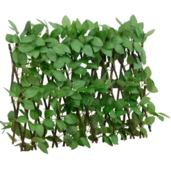 New espalier med kunstig vedbend 180x30 cm udvidelig grøn - Havehegn Buer, Spalier, Lysthuse Uden Tag