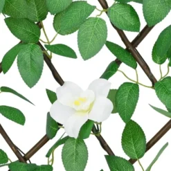 Discount espalier med kunstig vedbend 186x30 cm udvidelig grøn - Havehegn Buer, Spalier, Lysthuse Uden Tag