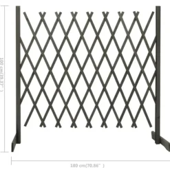 Discount espalier til haven 180x100 cm massivt fyrretræ grå - Havehegn Buer, Spalier, Lysthuse Uden Tag
