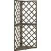 Best espalier til hjørne 50x50x145 cm massivt grantræ grå - Havebuer, espalierer & pergolaer Buer, Spalier, Lysthuse Uden Tag