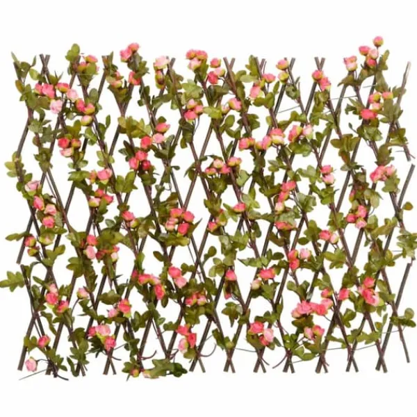 Sale espalierer med kunstig vedbend 5 stk. 180x60 cm udvidelig pink - Havehegn Buer, Spalier, Lysthuse Uden Tag