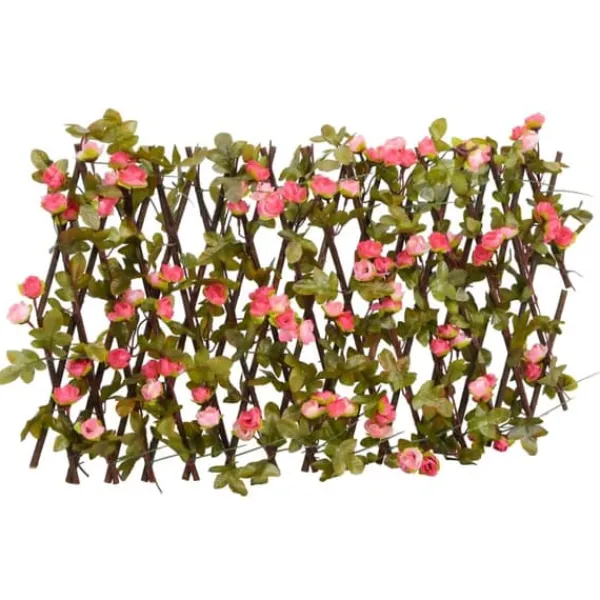 vidaXL Buer, Spalier, Lysthuse Uden Tag^espalierer med kunstig vedbend 5 stk. 180x20 cm udvidelig pink - Havehegn