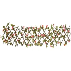 vidaXL Buer, Spalier, Lysthuse Uden Tag^espalierer med kunstig vedbend 5 stk. 180x20 cm udvidelig pink - Havehegn