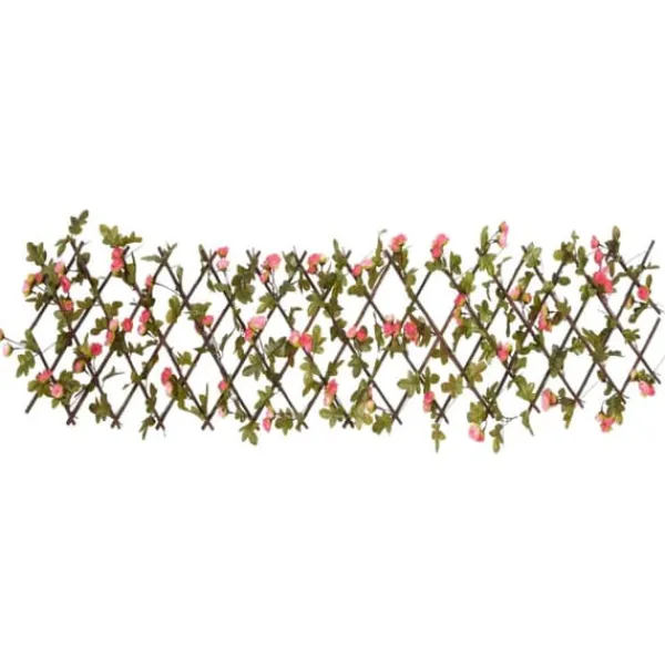 vidaXL Buer, Spalier, Lysthuse Uden Tag^espalierer med kunstig vedbend 5 stk. 180x20 cm udvidelig pink - Havehegn