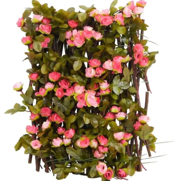 vidaXL Buer, Spalier, Lysthuse Uden Tag^espalierer med kunstig vedbend 5 stk. 180x20 cm udvidelig pink - Havehegn