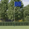Europaflag og flagstang 6,23 m aluminium Flag & Vindposer