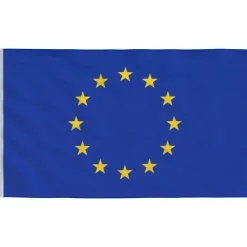 Outlet Europaflag og flagstang 5,55 m aluminium Flag & Vindposer