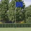 vidaXL Flag & Vindposer^Europaflag og flagstang 6,23 m aluminium - Flag & vimpler