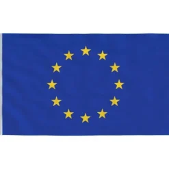 vidaXL Flag & Vindposer^Europaflag og flagstang 6,23 m aluminium - Flag & vimpler