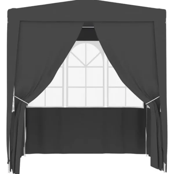 New festtelt med sidevægge 2x2 m 90 g/m² antracitgrå - Festtelte & havepavilloner Telte & Lysthuse