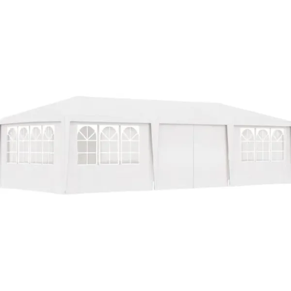 vidaXL Telte & Lysthuse^festtelt med sidevægge 4x9 m 90 g/m² hvid - Festtelte & havepavilloner