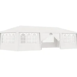 vidaXL Telte & Lysthuse^festtelt med sidevægge 4x9 m 90 g/m² hvid - Festtelte & havepavilloner