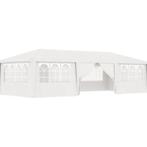 vidaXL Telte & Lysthuse^festtelt med sidevægge 4x9 m 90 g/m² hvid - Festtelte & havepavilloner