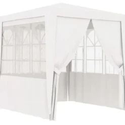 festtelt med sidevægge 2,5x2,5 m 90 g/m² hvid - Festtelte & havepavilloner Telte & Lysthuse