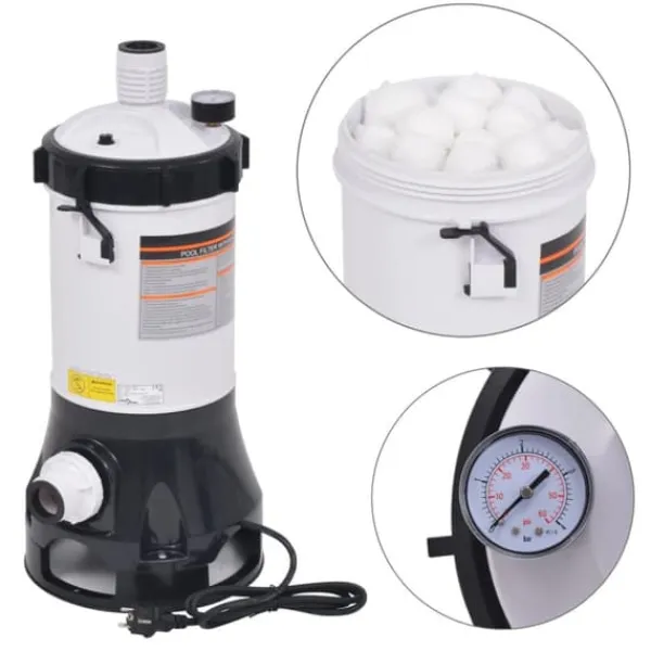 vidaXL Pool- & Spatilbehør^filterpumpe til Intex Bestway pools 185 W 4,4 m³/t - Pool & spa – filtre