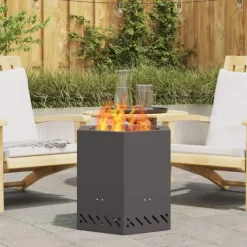 New Fire Pit Black 48 x 48 x 51 cm Cold-rolled steel Pejse