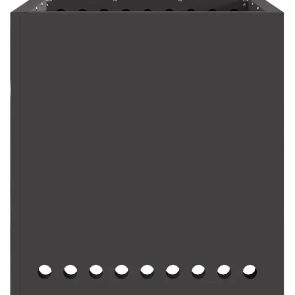 vidaXL Pejse^Fire Pit Black 48 x 48 x 50 cm Cold-rolled steel