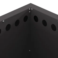 vidaXL Pejse^Fire Pit Black 48 x 48 x 50 cm Cold-rolled steel