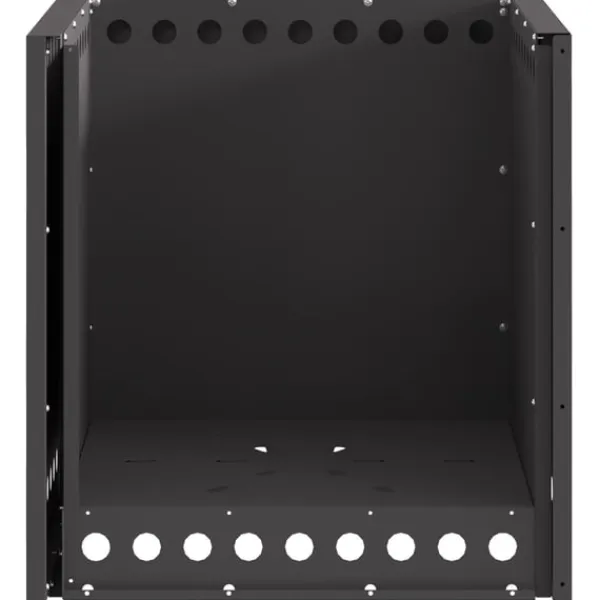 vidaXL Pejse^Fire Pit Black 48 x 48 x 50 cm Cold-rolled steel