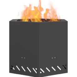 Best Fire Pit Black 58 x 58 x 51 cm Cold-rolled steel Pejse