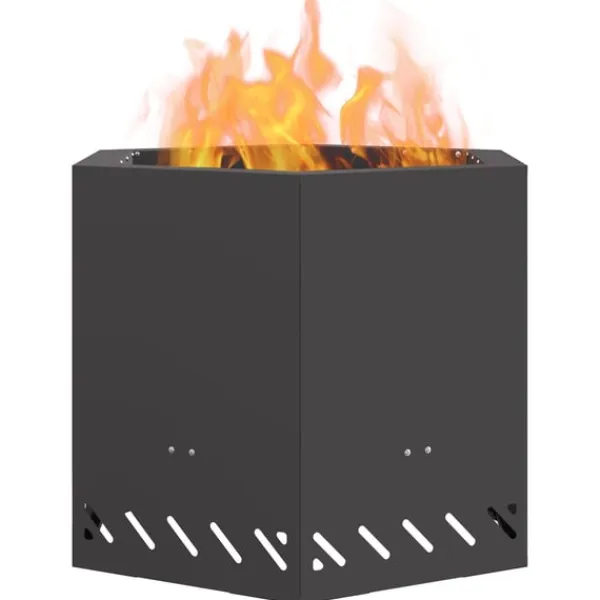 Best Fire Pit Black 58 x 58 x 51 cm Cold-rolled steel Pejse