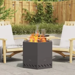 Best Fire Pit Black 58 x 58 x 51 cm Cold-rolled steel Pejse