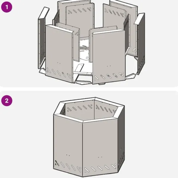 Best Fire Pit Black 58 x 58 x 51 cm Cold-rolled steel Pejse
