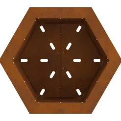 vidaXL Pejse^Fire Pit Brown 48 x 48 x 51 cm Weathering steel