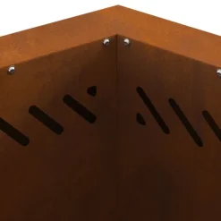vidaXL Pejse^Fire Pit Brown 48 x 48 x 51 cm Weathering steel