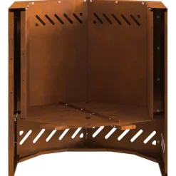 vidaXL Pejse^Fire Pit Brown 48 x 48 x 51 cm Weathering steel