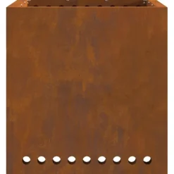 vidaXL Pejse^Fire Pit Brown 48 x 48 x 50 cm Weathering steel