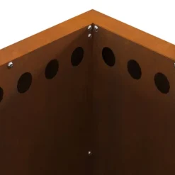 vidaXL Pejse^Fire Pit Brown 48 x 48 x 50 cm Weathering steel
