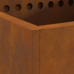 vidaXL Pejse^Fire Pit Brown 48 x 48 x 50 cm Weathering steel