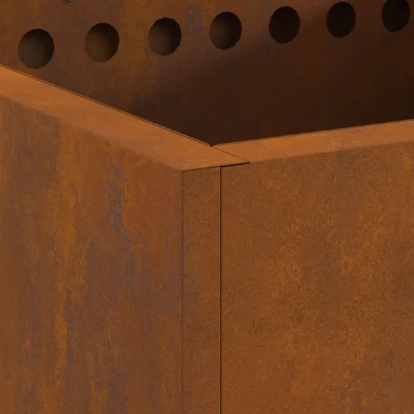 vidaXL Pejse^Fire Pit Brown 48 x 48 x 50 cm Weathering steel