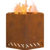 Fire Pit Brown 58 x 58 x 51 cm Weathering steel Pejse