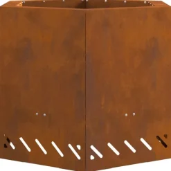 Fire Pit Brown 58 x 58 x 51 cm Weathering steel Pejse