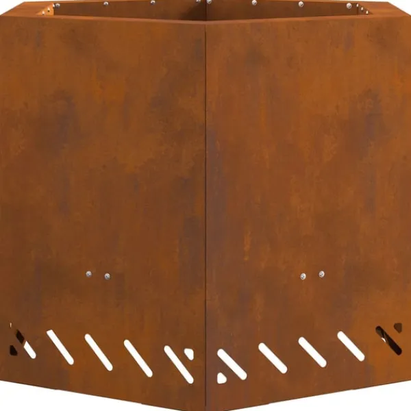 Fire Pit Brown 58 x 58 x 51 cm Weathering steel Pejse