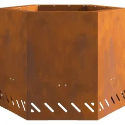 Fire Pit Brown 58 x 58 x 51 cm Weathering steel Pejse