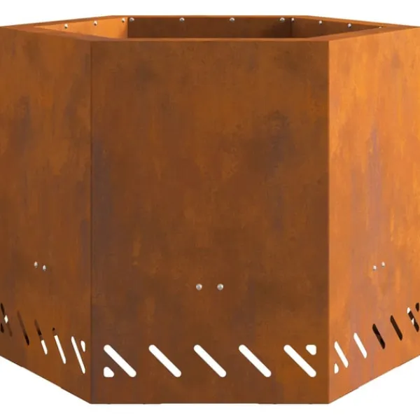 Fire Pit Brown 58 x 58 x 51 cm Weathering steel Pejse