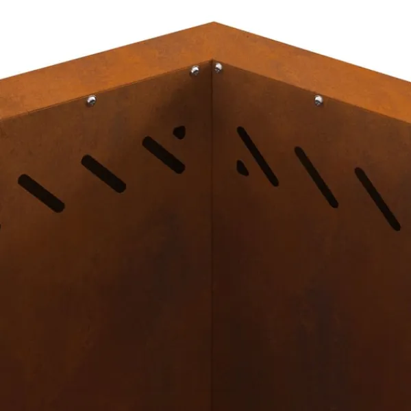 Fire Pit Brown 58 x 58 x 51 cm Weathering steel Pejse