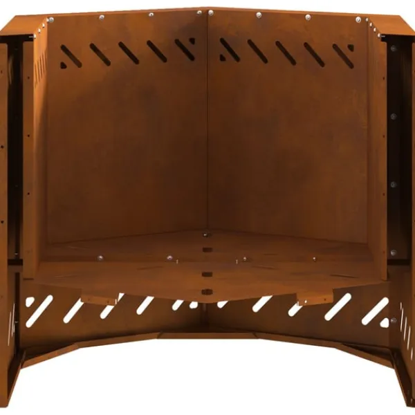 Fire Pit Brown 58 x 58 x 51 cm Weathering steel Pejse
