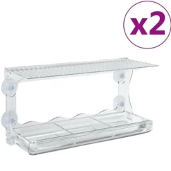 Outlet foderautomater til vindue 2 stk. 30x12x15 cm akryl - Foderautomater til fugle Til Fugle & Småvildt
