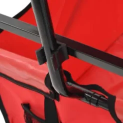 Discount foldbar havevogn med tag stål rød Haveværktøj