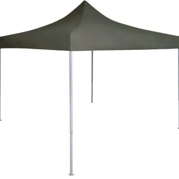 vidaXL Telte & Lysthuse^foldbart festtelt 2 x 2 m stål antracitgrå - Festtelte & havepavilloner